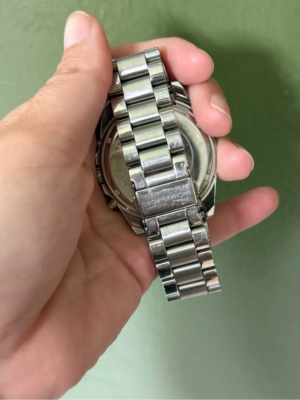 Michael Kors Silver-Tone Chronograph Bracelet Watch